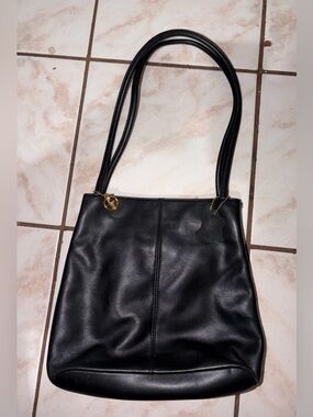 Vintage giani bernini leather black Shoulder Bag (